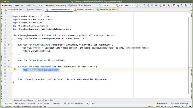 Create RecyclerView with Measured Views: Publish an App In 4.5 Hours - Android Memory Game #2 смотреть онлайн