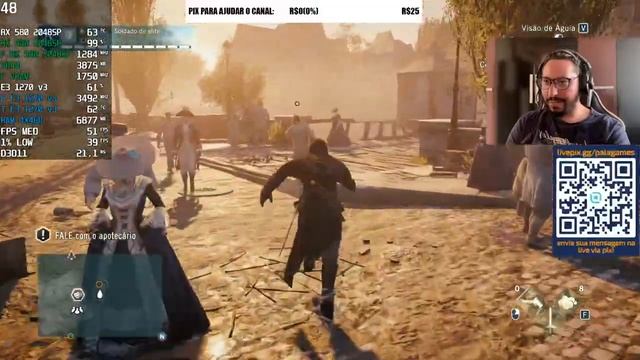 ?⚔️?ASSASSINS CREED UNITY - RX 580 8GB 2048SP JIESHUO - XEON E3 1270V3 (i7 4790) FULL HD, 2K E 4K