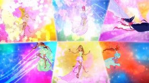 Winx Club: All Full Transformations up to Cosmix in Split Screen + Prototype Transformations!