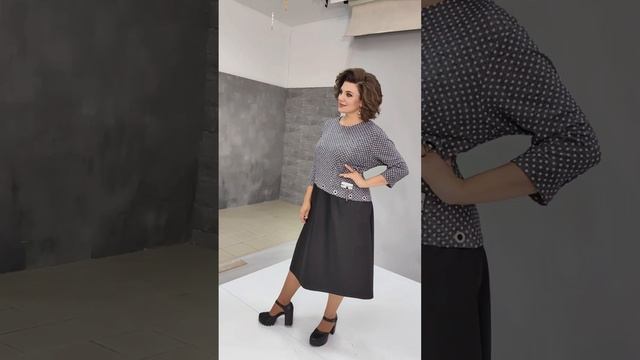 Платье Mira Fashion 5300 чёрно-синий, горох смотреть онлайн