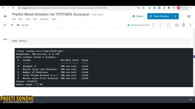Automated Machine Learning using TPOT (Auto ML) | [Kaggle] Blood Donations Prediction смотреть онлайн