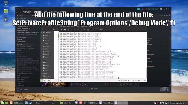 How to enable cheats in Baldur's Gate: Enhanced Edition on Linux смотреть онлайн