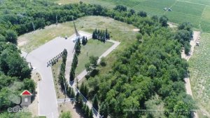 Аэросъемка места приземления Гагарина после первого полета (Энгельс, Саратовская область)