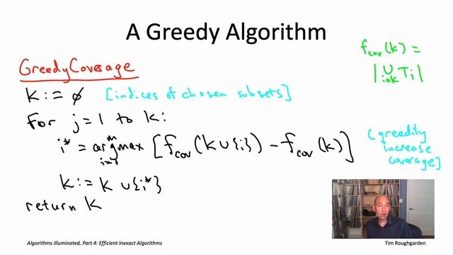 Algorithms for NP-Hard Problems (Section 20.2: A Greedy Heuristic for Maximum Coverage) [Part 1/2] смотреть онлайн