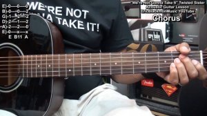 WE'RE NOT GONNA TAKE IT  Twisted Sister Acoustic Guitar Lesson @EricBlackmonGuitar