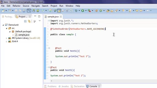 Java JUnit Test Execution Order смотреть онлайн