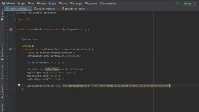 CustomSpinnner:Populate one spinner on basis of another in Android Studio(2020) смотреть онлайн