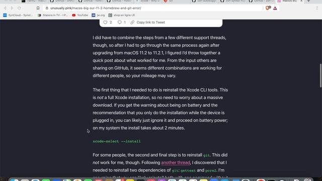 Fix macOS Big Sur 11.2 Homebrew and Git Error смотреть онлайн