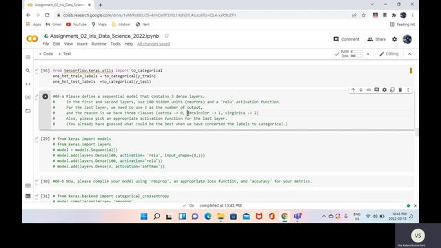 Training and Testing of iris dataset using deep learning models to measure the accuracy. смотреть онлайн