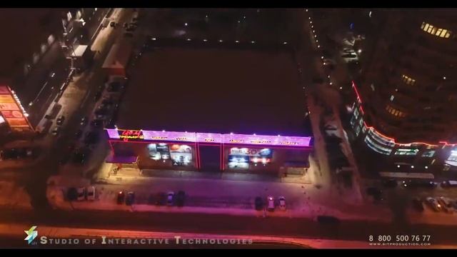 Архитектурное освещение ТЦ Премьер дом (г. Тюмень) смотреть онлайн