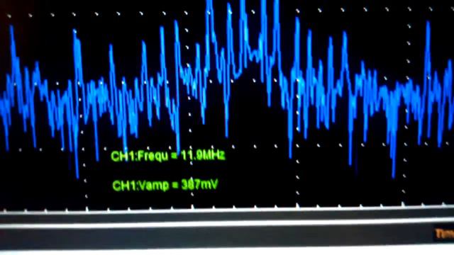 AD9850, dso fft, 1-40 MHz sweep смотреть онлайн