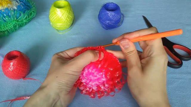 Мочалка крючком. Крючок для начинающих. Вязание крючком 2019. смотреть онлайн