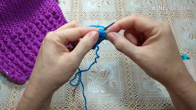 Узор спицами.для шапок и как отделка изделия. смотреть онлайн