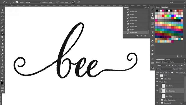 Photoshop Lettering, Sketch to Finish: Sting Like a Bee | Jasmine Lové смотреть онлайн