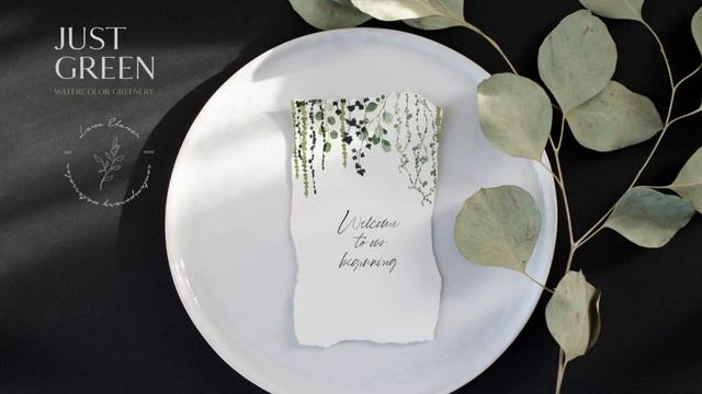 Illustrations For Designers: JUST GREEN leaves greenery foliage смотреть онлайн