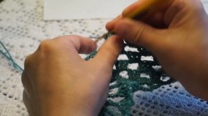 Бактус , мини - шаль «Паучки и ромбы».How to crochet a shawl (шаль 53)