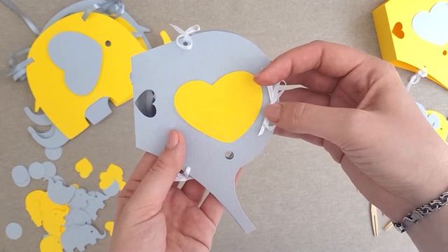 Подарочная коробка слоник для украшения детского праздника и для подарков гостям смотреть онлайн