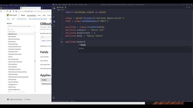Send Email Using Outlook with Python смотреть онлайн