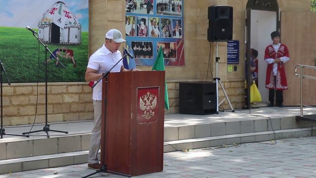 Приветствие Главой Ногайского района Джамалутдином Эсиргеповым гостей турнира "Степные богатыри" смотреть онлайн