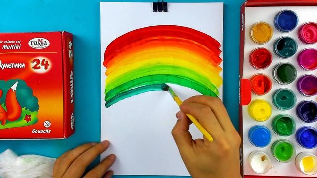 Как нарисовать РАДУГУ смотреть онлайн