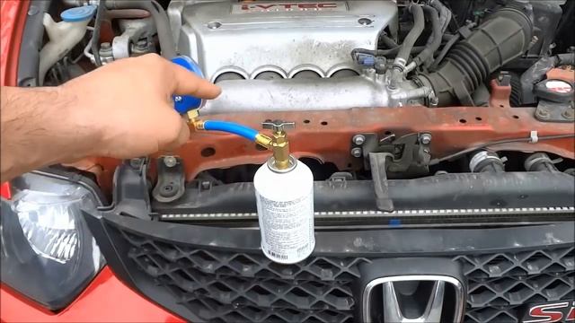How To Refill AC Refrigerant In A Car (R134a)- FULL Tutorial смотреть онлайн