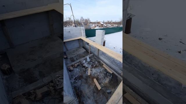 Баня 6 на 9 из газобетона. Стены до монолитного пояса смотреть онлайн