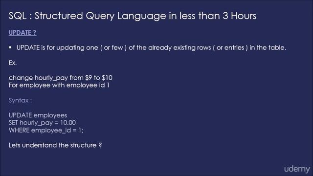 modify Data with Update, Learn SQL - MySQL in less than 3 Hours - udemy смотреть онлайн