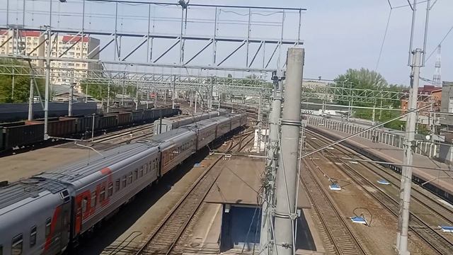 Отправление Электровоза ЭП 1-063 с пассажирским поездом ст. Саратов 1 [ПРИВ.ЖД] смотреть онлайн