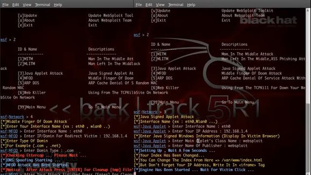 Websploit MFOD Java Applet смотреть онлайн