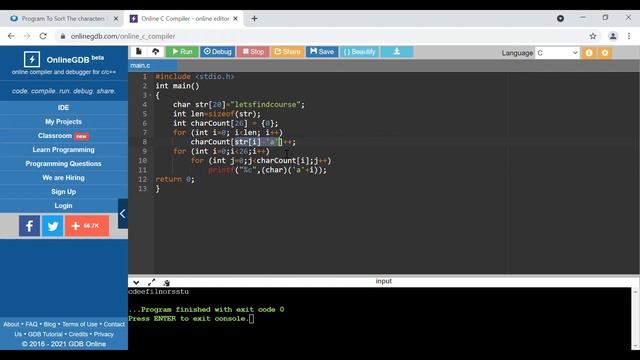 Program to Sort String in Alphabetical Order - Letsfindcourse смотреть онлайн