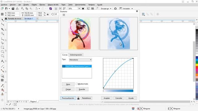COMO CONVERTIR a DUOTONO Color de 2 TINTAS ? CORELDRAW 2022 смотреть онлайн