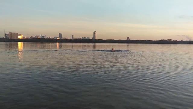 Купание  в Строгино.Январь 2020 год.