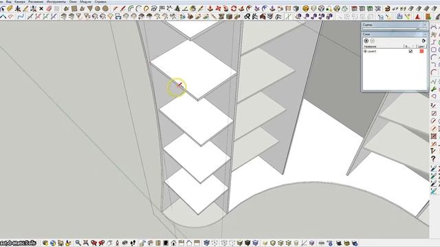 SketchUp Шкаф купе угловой ч 2 смотреть онлайн