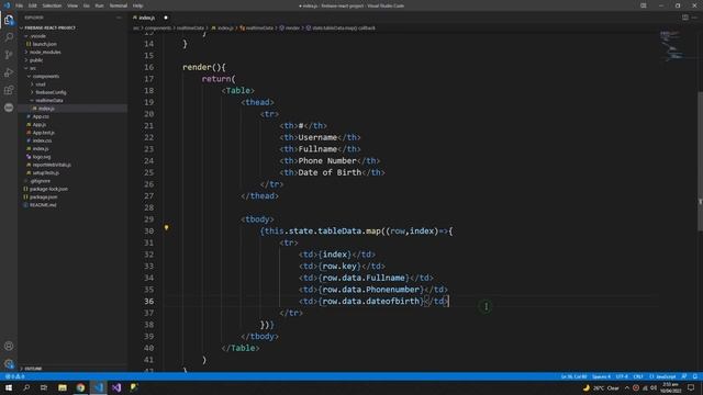 Fetch All Data from Firebase Realtime DB v9 in TABLE using REACT JS смотреть онлайн