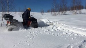 Квадроциклы Yamaha Grizzly 700 и CF MOTO X8 на 28 резине по снегу