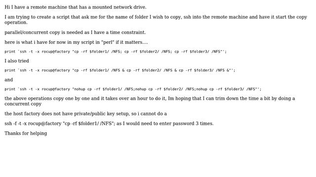 DevOps & SysAdmins: ssh into remote machine and execute parallel copy operation to network drive смотреть онлайн