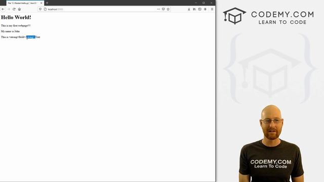How To Use Python On A Web Page With Jinja2 - Flask Fridays #2 смотреть онлайн