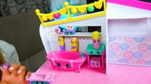 ШОПКИНС Самолет Летим на море Кукольный Домик Shopkins и Мега Супермаркет Шопкинс