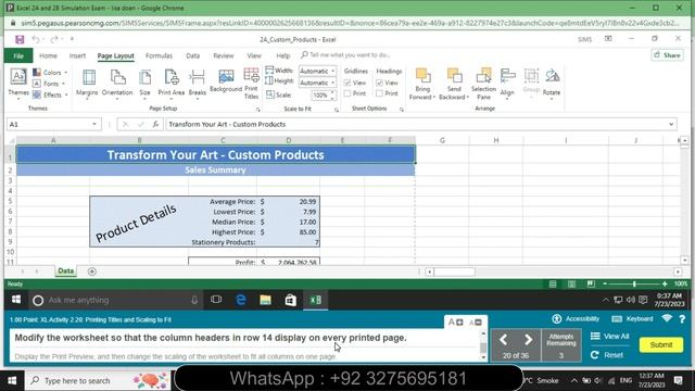 Excel 2A and 2B Simulation Exam | Excel - 2A and 2B Simulation - Exam | Step by Step 100% смотреть онлайн
