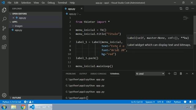 011 - Python tkinter - DEFINIR LARGURA DE UM LABEL E IMPLICAÇÕES смотреть онлайн