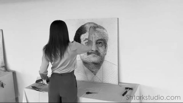 String Art portrait in India 3.0. смотреть онлайн