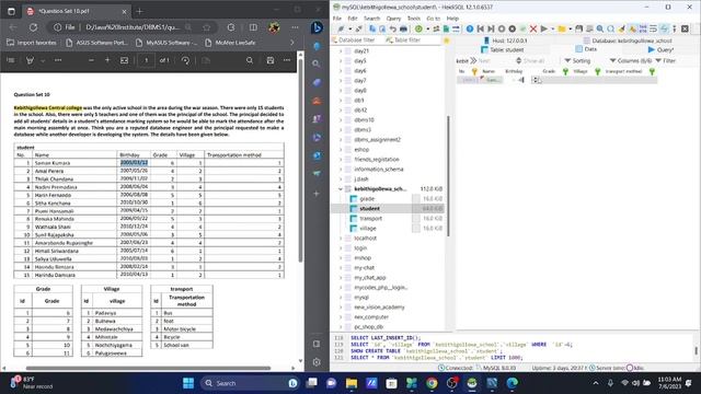 Data Base Task 10 | Write a Join Query Statement | 1st Year | Java Institute | Sandaruwan Dhanushka смотреть онлайн