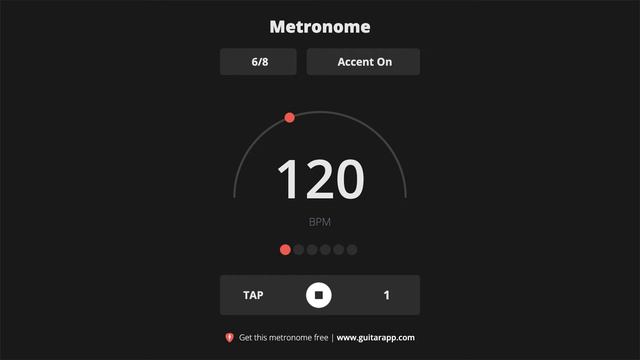 120 BPM Metronome 6/8 смотреть онлайн