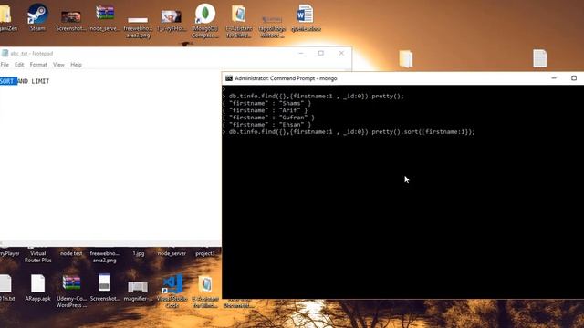 sort and limit data in MongoDb смотреть онлайн