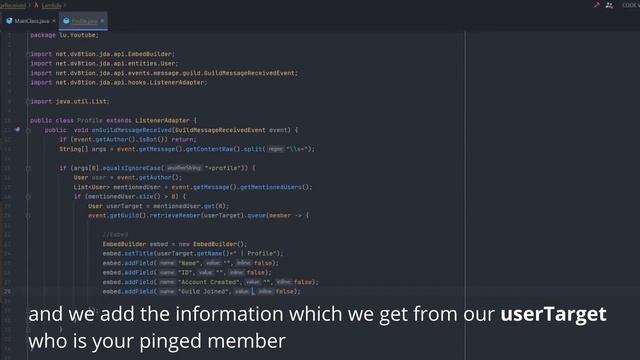 Discord Profile Command - JDA Discord Bot Coding (outdated) #4 смотреть онлайн