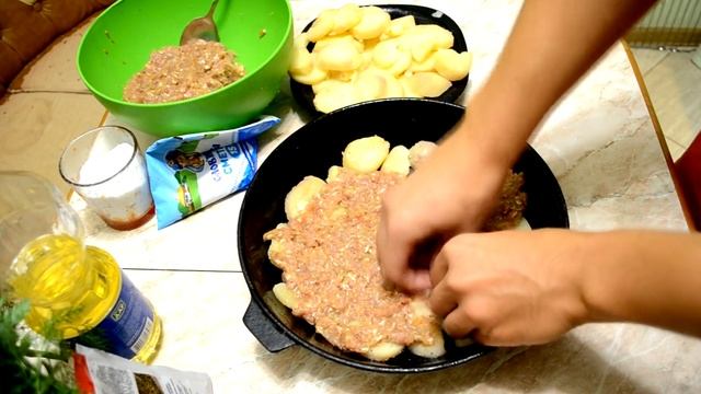 Картофель запеченый с фаршем смотреть онлайн