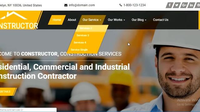 Constructor WordPress Theme For Residential And Industrial Construction, Contractor |Olanding.com смотреть онлайн