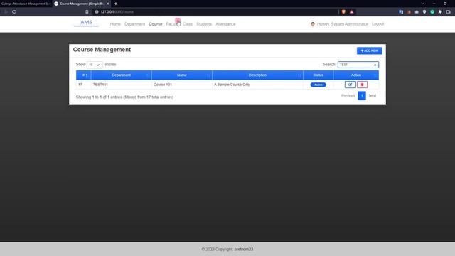 College Attendance Management System in Python using Django DEMO смотреть онлайн