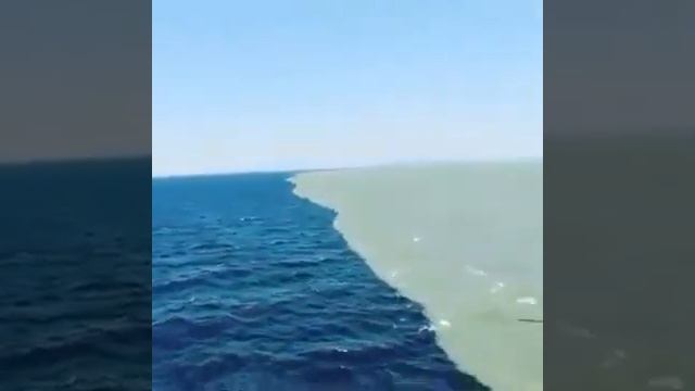 Разная температура плотность и цвет воды на границе Тихого океана и Атлантики у мыса Горн