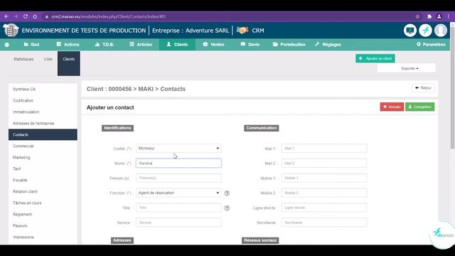 Comment enregistrer la première communication avec un prospect sur Manao CRM ? смотреть онлайн